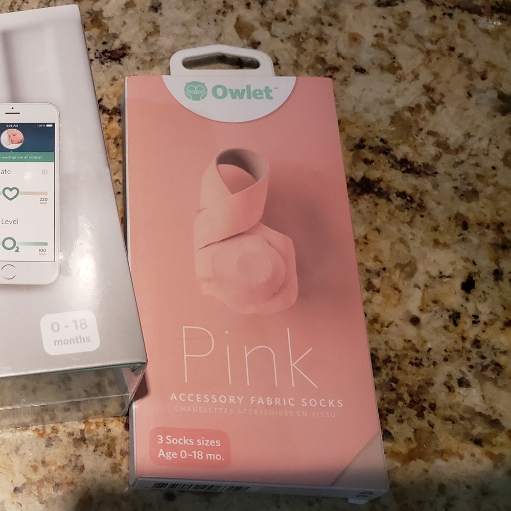 Owlet sock accessorie in Pink